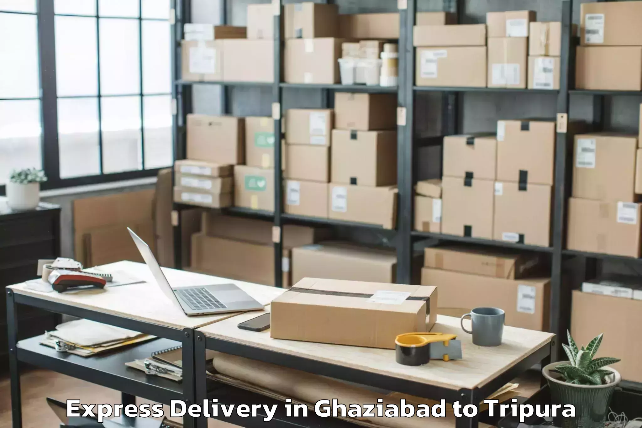 Book Ghaziabad to Kailashahar Airport Ixh Express Delivery Online